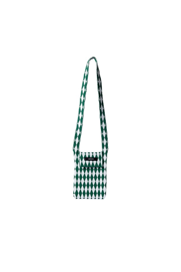 pelote - 크로스백 - Diamonds Checker Knit  Cross Bag (S)