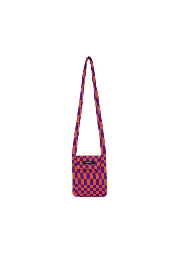 pelote - 크로스백 - Checkerboard Knit Cross Bag (S)