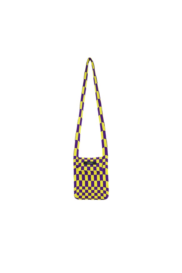 pelote - 크로스백 - Checkerboard Knit Cross Bag (S)