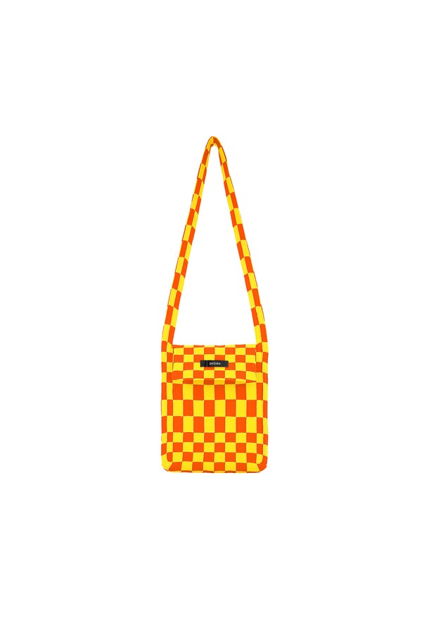 pelote - 크로스백 - Checkerboard Knit Cross Bag (L)