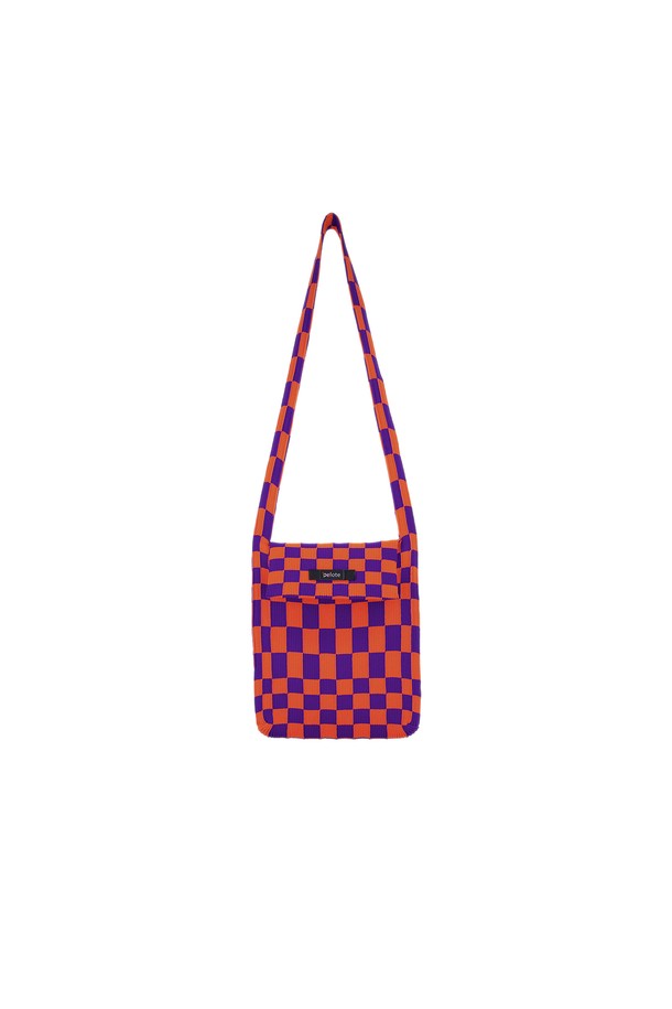 pelote - 크로스백 - Checkerboard Knit Cross Bag (L)