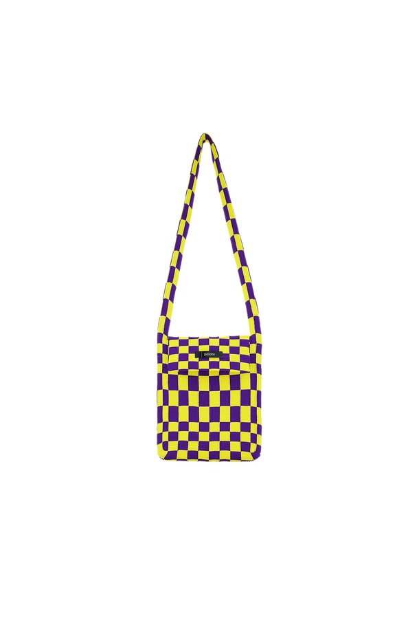 pelote - 크로스백 - Checkerboard Knit Cross Bag (L)