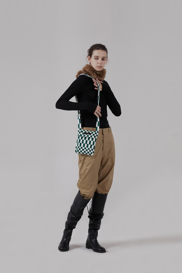 pelote - 크로스백 - Checker Knit Cross Bag (S)