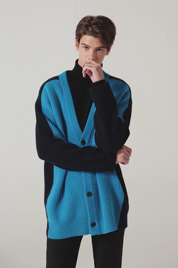 pelote - 가디건 - Color Point Cashmere Cardigan