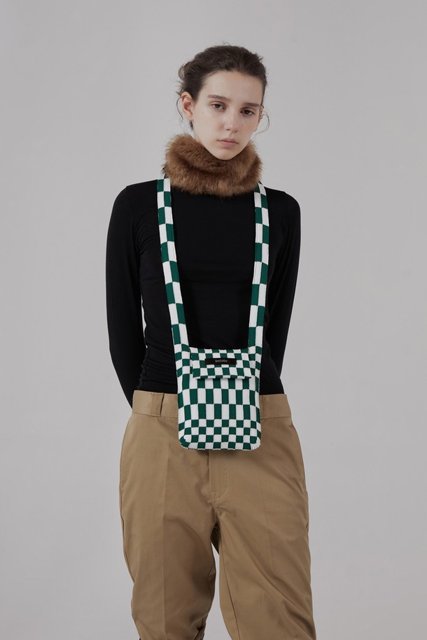 pelote - 크로스백 - Checker Knit Cross Bag (S)