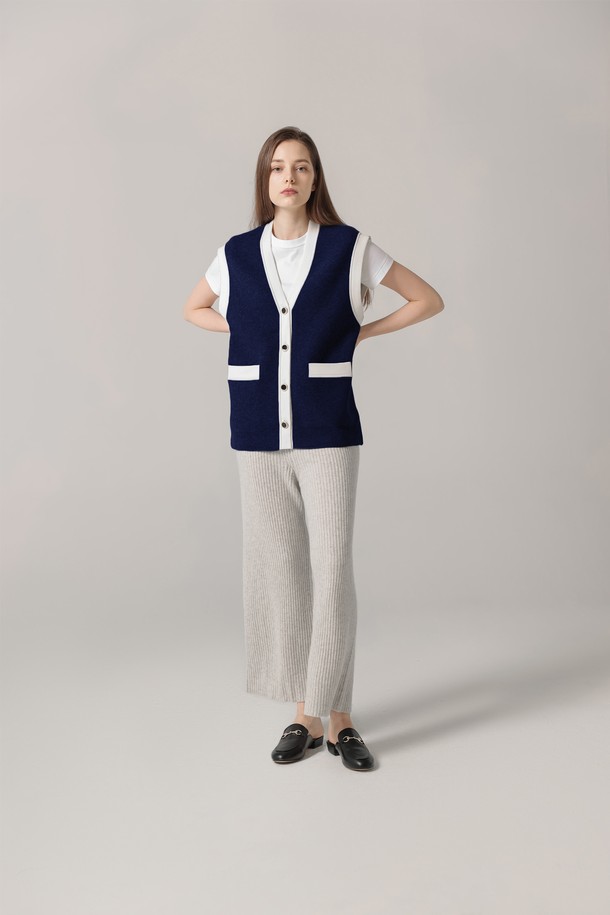 pelote - 베스트 - Over Fit Wool Knit Vest