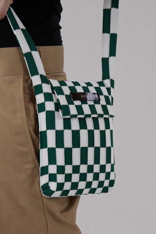 pelote - 크로스백 - Checker Knit Cross Bag (S)