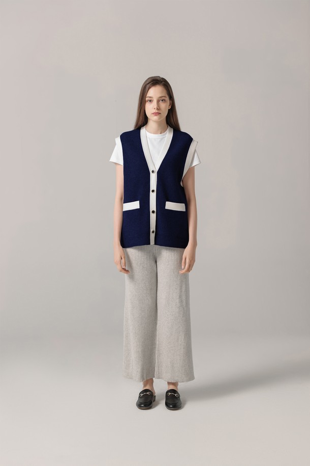 pelote - 베스트 - Over Fit Wool Knit Vest