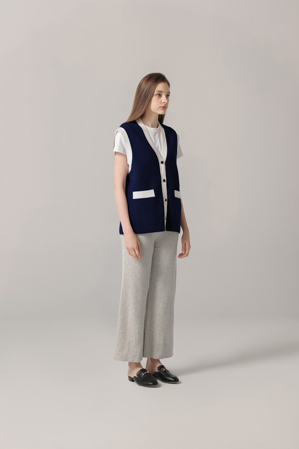 pelote - 베스트 - Over Fit Wool Knit Vest