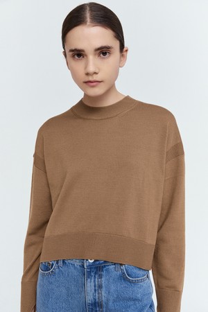 Crew Neck Unbal Wool Knitwear