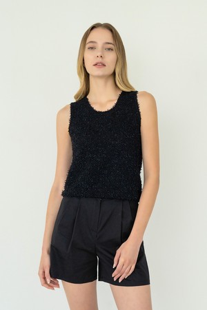 Paper U Neck Sleeveless Knit