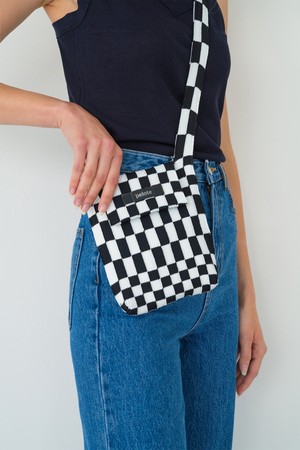 Checker Knit Cross Bag (S)