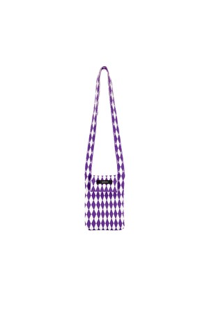 Diamonds Check Knit Cross Bag (S/Purple Mix)