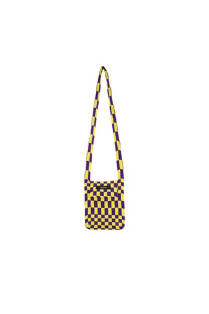 Checkerboard Knit Cross Bag (S)