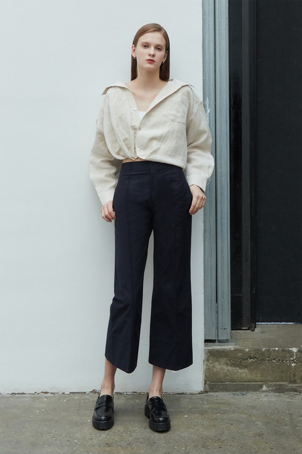 pelote - 롱/미디팬츠 - Tailored Slim Boot-Cut Trousers