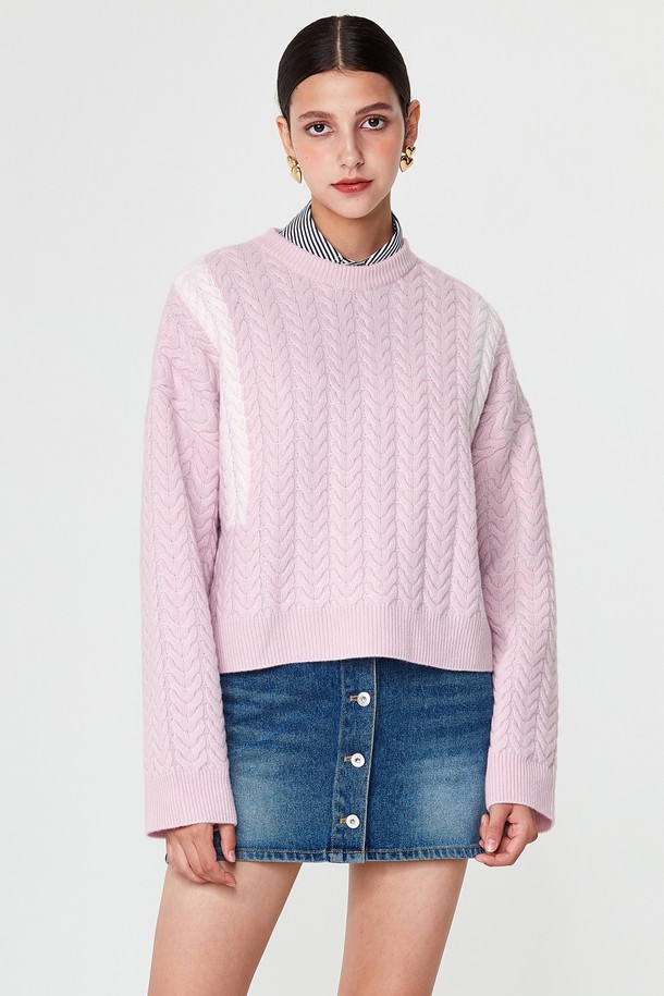 pelote - 스웨터 - Signature Line Crop Cashmere Knit