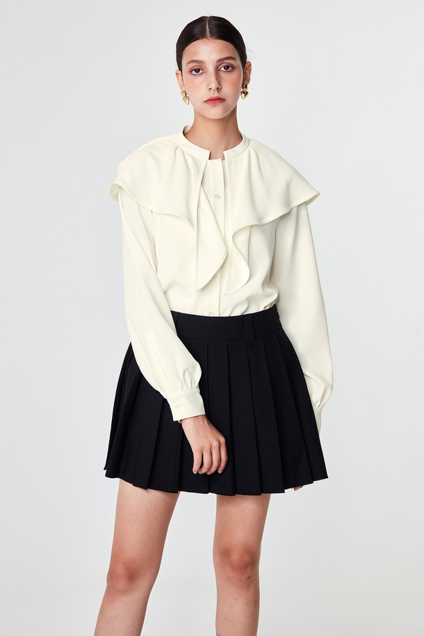 pelote - 블라우스 - Ruffle Cape blouse