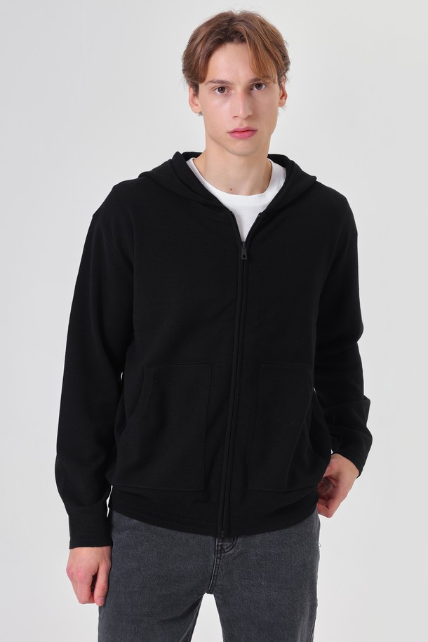 pelote - 스웨터 - Loosefit Knit Hood Zipup