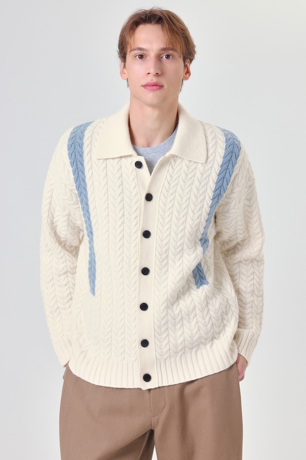 pelote - 가디건 - Signature Line Cashmere Cardigan