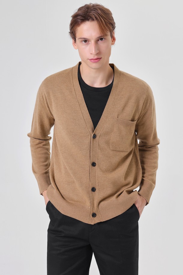 pelote - 가디건 - Soft Wool Basic Knit Cardigan