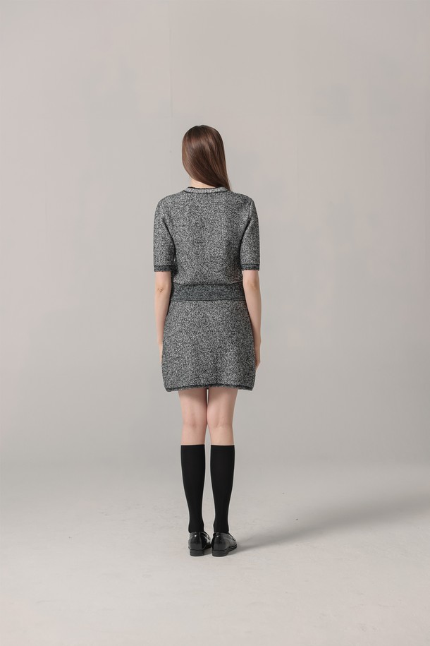 pelote - 미디스커트 - Tweed Wool H-Skirt