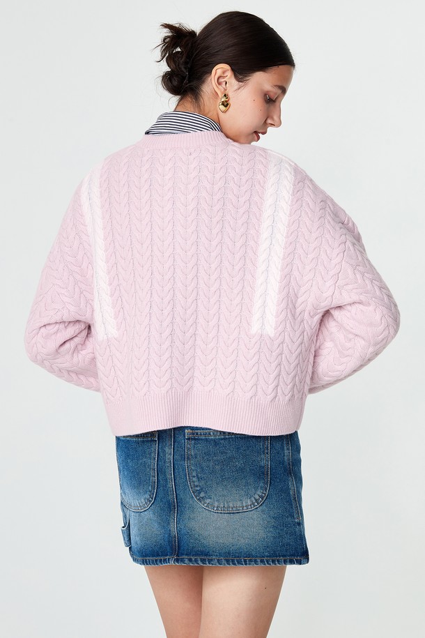 pelote - 스웨터 - Signature Line Crop Cashmere Knit