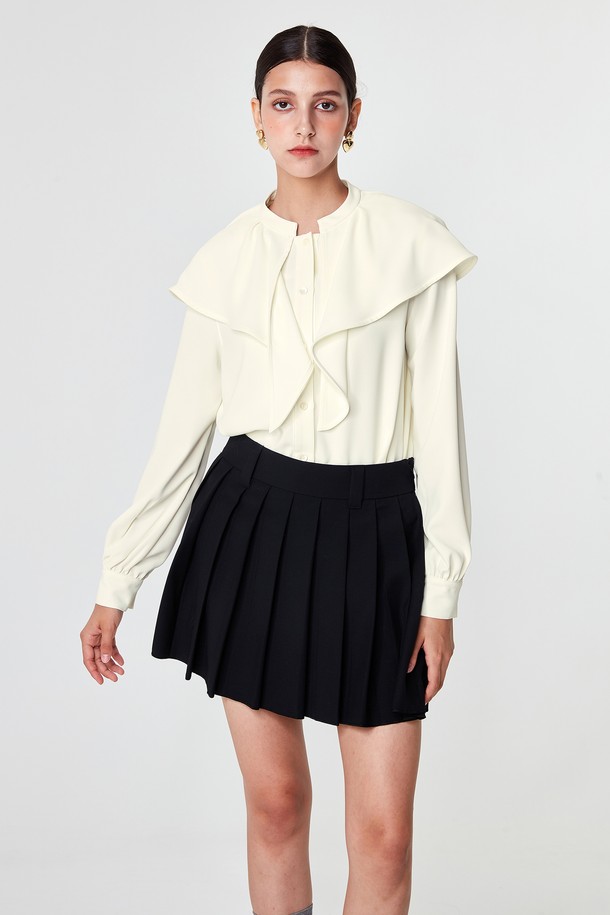 pelote - 블라우스 - Ruffle Cape blouse