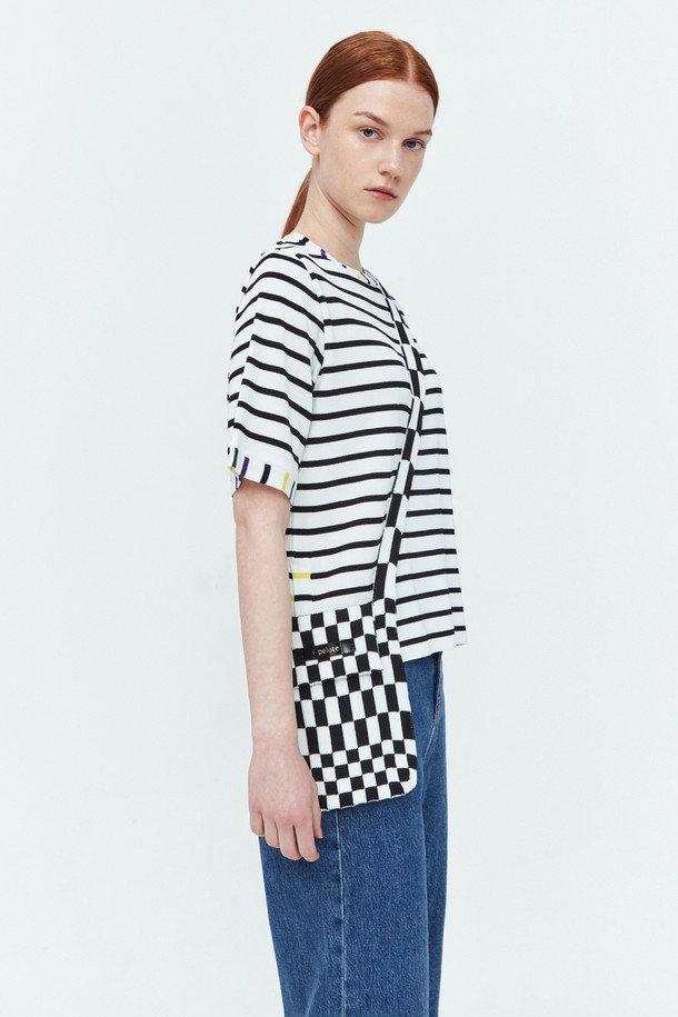 pelote - 반소매 티셔츠 - Stripe Slit T-shirt