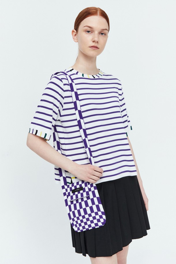 pelote - 반소매 티셔츠 - Stripe Slit T-shirt