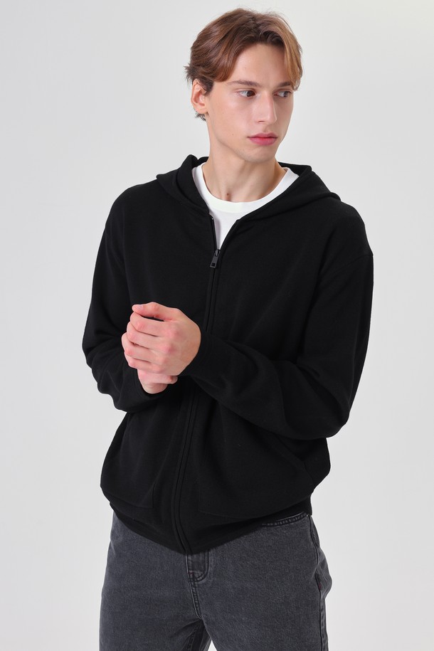 pelote - 스웨터 - Loosefit Knit Hood Zipup