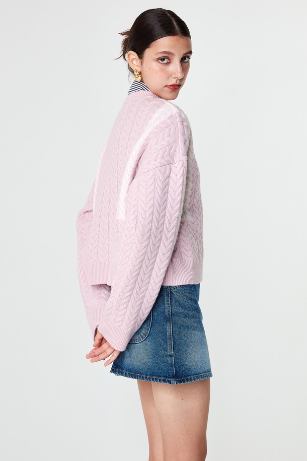 pelote - 스웨터 - Signature Line Crop Cashmere Knit