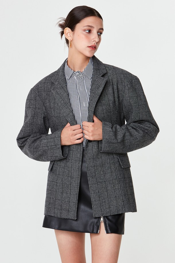 pelote - 자켓 - Loose Fit Single Wool Jacket