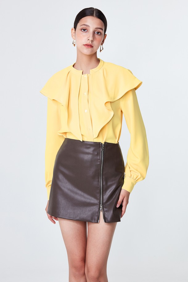 pelote - 블라우스 - Ruffle Cape blouse