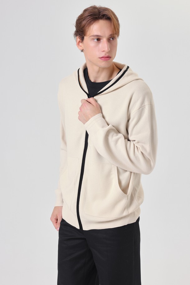 pelote - 스웨터 - Loosefit Knit Hood Zipup