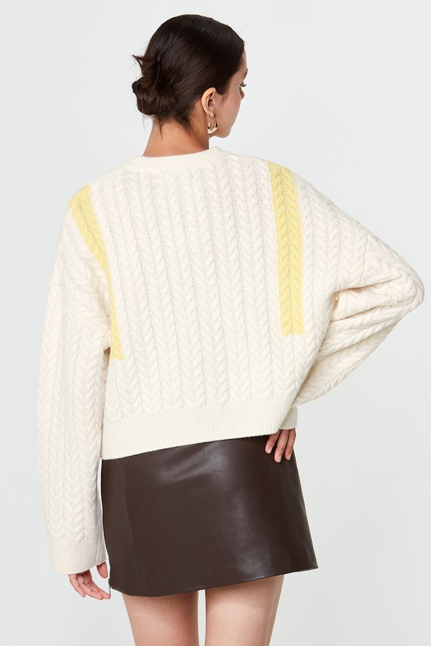 pelote - 스웨터 - Signature Line Crop Cashmere Knit