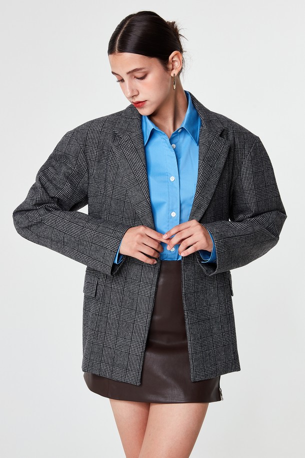 pelote - 자켓 - Loose Fit Single Wool Jacket