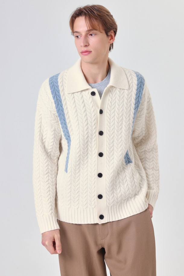 pelote - 가디건 - Signature Line Cashmere Cardigan