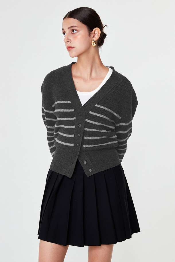 pelote - 미니스커트 - Pleats Wool Mini Skirt