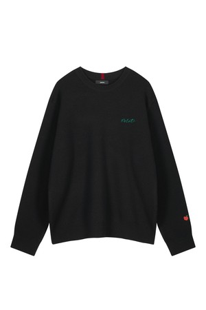 [man] apple embroidery basic fit knitwear