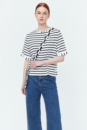 Stripe Slit T-shirt