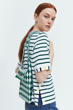 Stripe Slit T-shirt