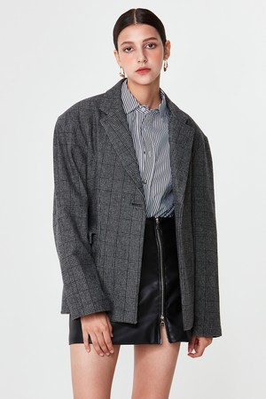 Loose Fit Single Wool Jacket