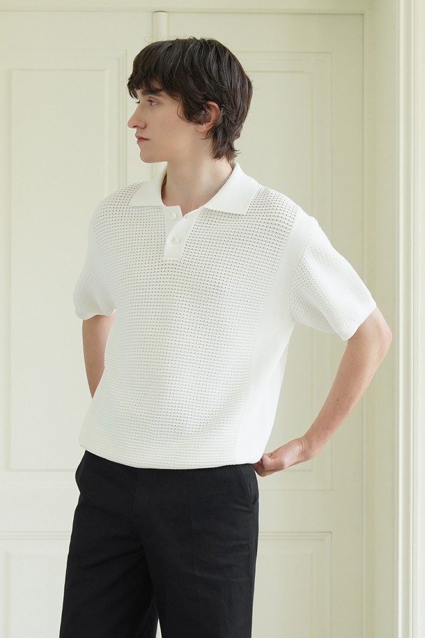 pelote - 스웨터 - Basic Collar knit Top