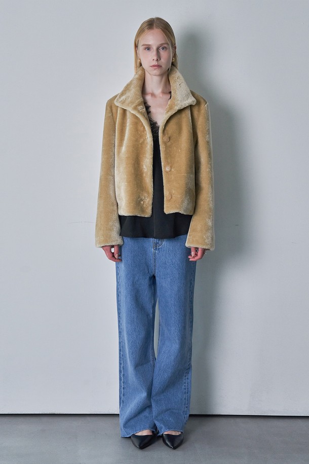 pelote - 자켓 - TAKISADA ECOPEL SHEARING JACKET (Beige)