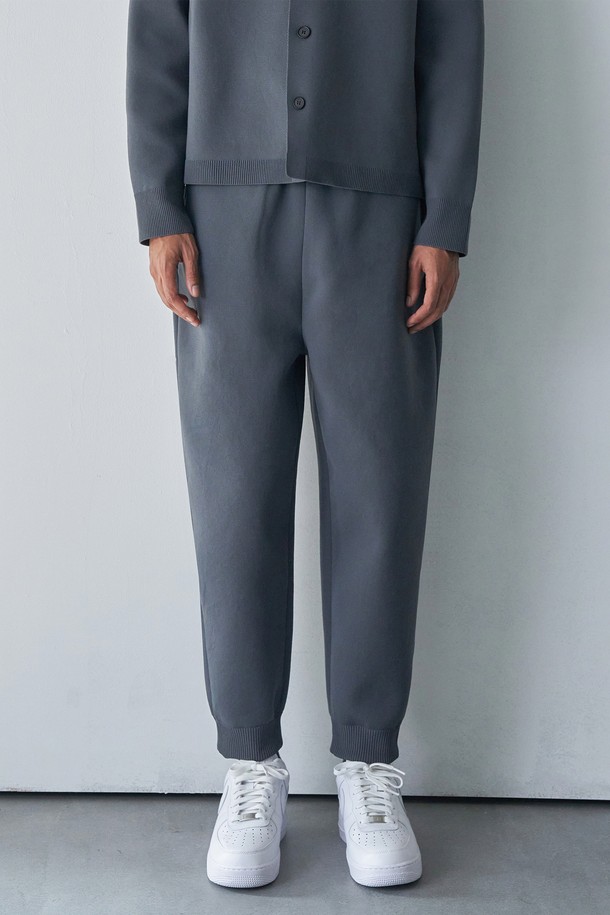 pelote - 캐주얼팬츠 - Stretch knit pants (Grey)