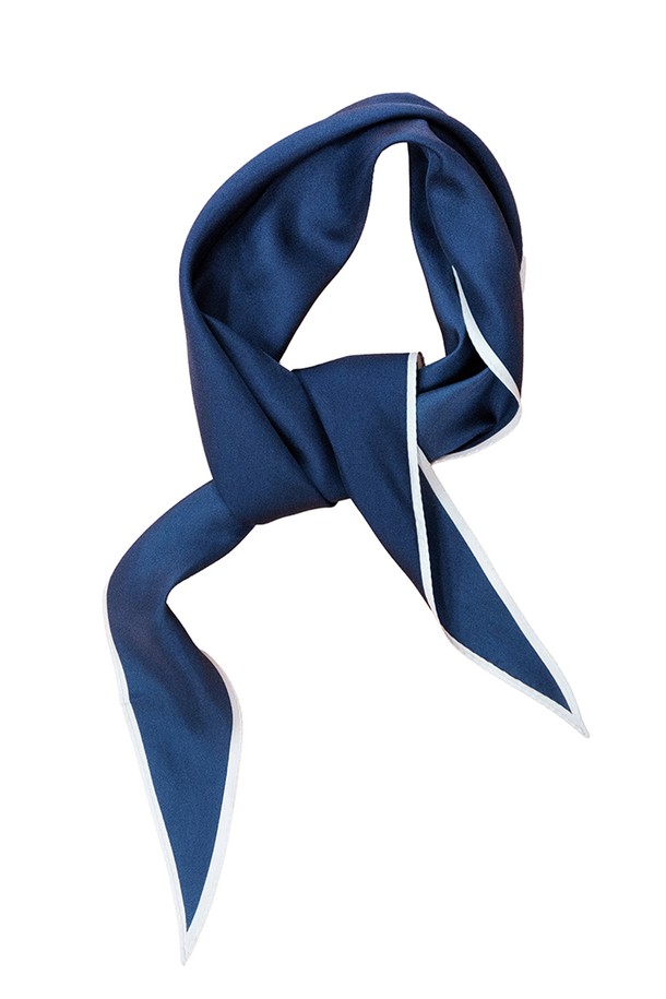 pelote - 스카프/머플러 - Silk Coloured Scarf (Navy)