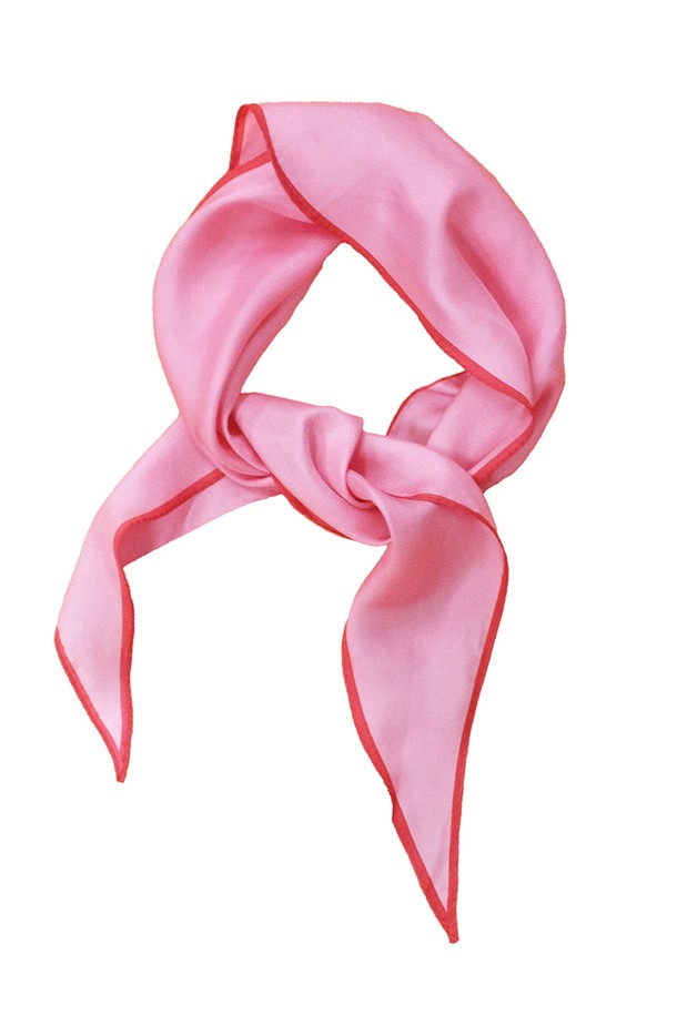 pelote - 스카프/머플러 - Silk Coloured Scarf (Pink)