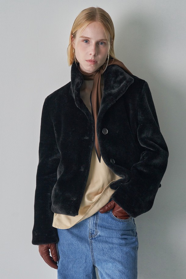 pelote - 자켓 - TAKISADA ECOPEL SHEARING JACKET (Black)