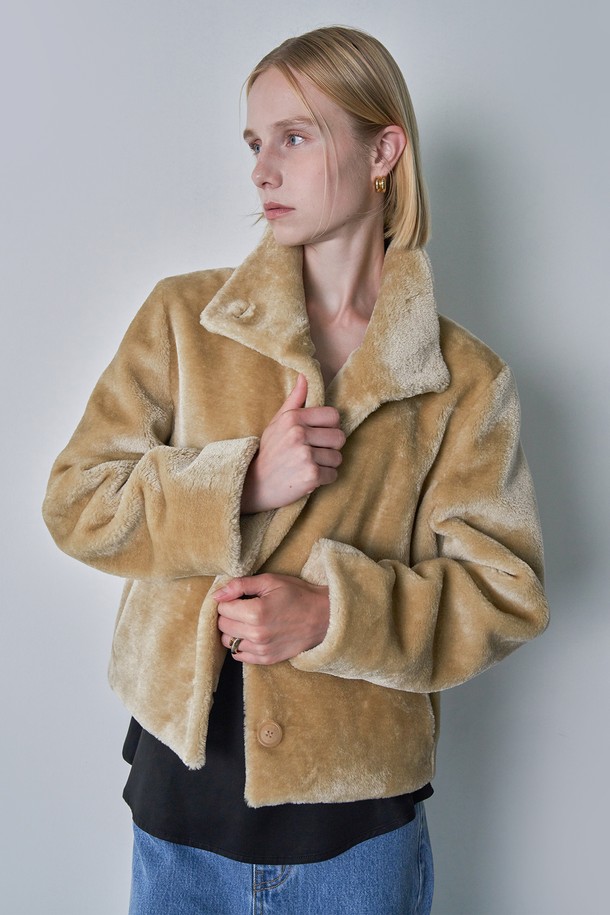 pelote - 자켓 - TAKISADA ECOPEL SHEARING JACKET (Beige)