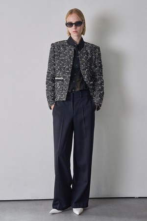 TISSAGE TWEED JACKET (Black)